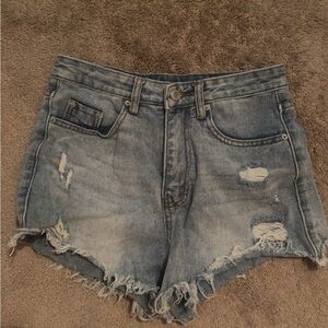 Distressed Denim Women Shorts